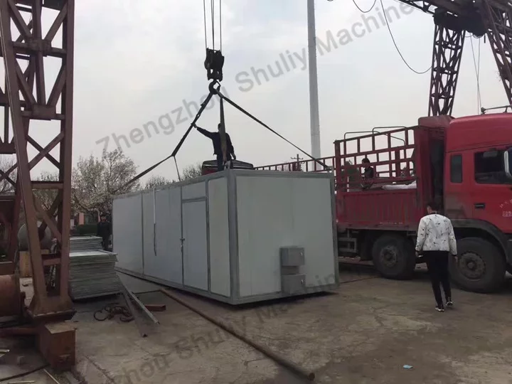 Egg Tray Drying Box 23 Drying room handling diagram
