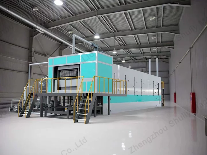 Egg tray processing factory