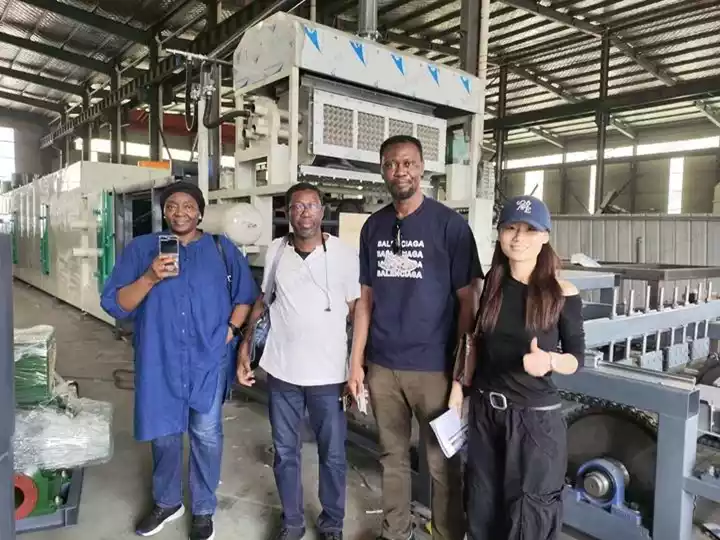 Benin clients visit the factory