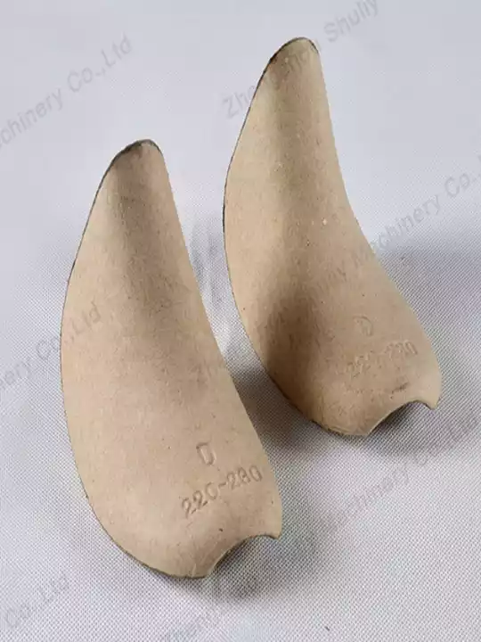 Shoe Tray Production Line | Automatic Pulp Molded Shoe Tray Making Machine 21 Finished shoe inserts